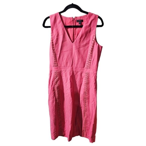 J. CREW Coral Wool Sleeveless Sheath Dress - 10 Tall - Picture 1 of 10